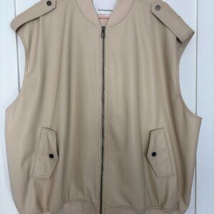 The Frankie Shop Beige Vest with Buttoned Shoulders